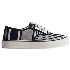 Dior Sneakers Riviera Saltwind Gray Blue Oblique Stripe Jacquard Blu