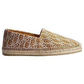 Dior Sirocco Espadrille Cognac Brown White Oblique Canvas Brown