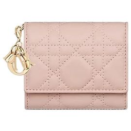 Lady Dior Lotus Wallet Powder Pink Cannage Lambskin Pink