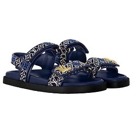 Louis Vuitton Sandalo Sunset Flat Comfort Blu Navy Blu