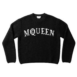 Alexander Mcqueen Strickoberteil für Herren aus schwarzer Baumwolle Schwarz
