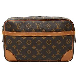 Sac Pochette Louis Vuitton Monogram Compiegne 28 Marron