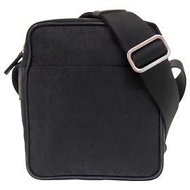 Bulgari Bvlgari Logomania Canvas Leather Black Shoulder Bag Black