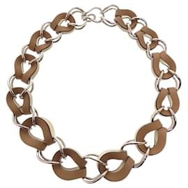 Hermès Collar Hermes VIREVOLTE Castaño Plata