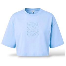 T-shirt Loewe Anagram Blu Chiaro Blu