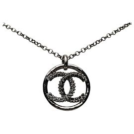 Chanel Coco Mark Anhänger-Halskette Schwarz