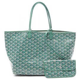 Goyard Saint Louis PM Tote Bag Brown White Green