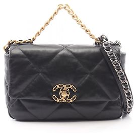 Bolsa de Ombro Chanel 19 Dixneuf Matelassé Preto