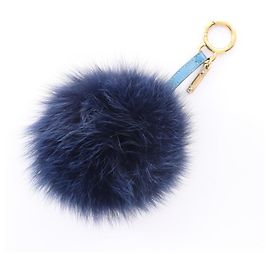 Fendi Pom Charm Handbag Accessory Blue Navy blue