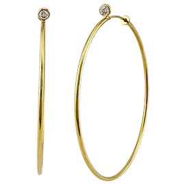 Brincos de argola Tiffany & Co. em ouro amarelo 18K e diamantes Outro