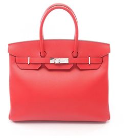 Hermès Borsa Hermes Birkin 35 in rosso Bougainvillier Rosso Altro