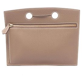 Hermès Hermes Birkin 25 Handbag Pocket Pouch Brown Taupe