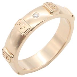 Anel Faixa Harry Winston HW Logo Dourado Outro
