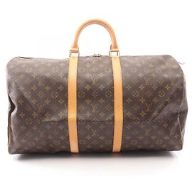 Louis Vuitton Keepall 55 Monogram Brown Boston Bag Marron