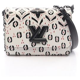 Louis Vuitton Twist MM Handtasche/Schultertasche Schwarz Weiß Rot