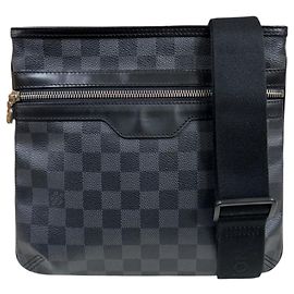 Borsa a tracolla Louis Vuitton Thomas Damier Graphite Marrone Nero
