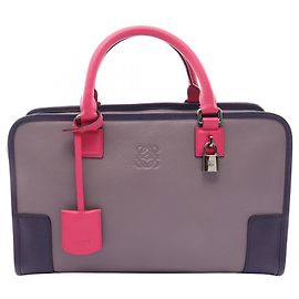 Loewe Amazona 36 Handbag Pink Purple