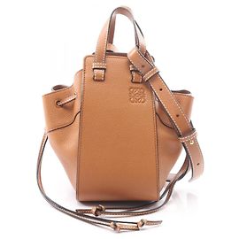 Sac à main Loewe Hammock Drawstring Mini 2-Way Marron