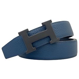 Hermès Hermes Constance Ledergürtel Schwarz Blau