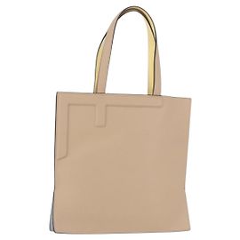 FENDI Tote Bag Leather Yellow Auth ka5585V Yellow