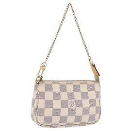 LOUIS VUITTON Damier Azur Mini Pochette Accessoires Pouch N58010 LV Auth 196465 Other