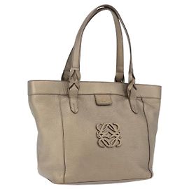 LOEWE Tote Bag aus Leder goldfarben Auth 195777V Andere