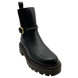 Ulla Johnson Black Leather Lennon Lugsole Boots Black