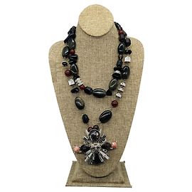 Chanel Haute Couture Fall Winter 2006 Multicolor Stone and Crystal CC Logo Station Statement Necklace Multiple colors