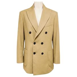Autre Marque Circolo 1901 'Masculine' Jacke aus monochromem Kaschmir in Tan Kamel
