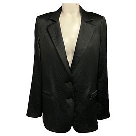 Forte Forte forte_forte Black Quilted Satin Matelasse Jacket Black