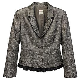 Valentino Garavani RED Valentino Silberne Multi-Metallic Jacquard-Jacke Metallisch