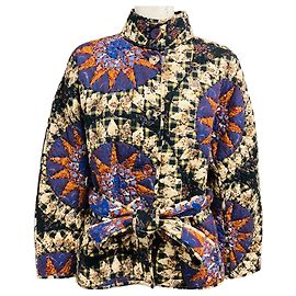Casaco de Algodão Estampado Acolchoado Patchwork Paige Purple Multi da Ulla Johnson Multicor
