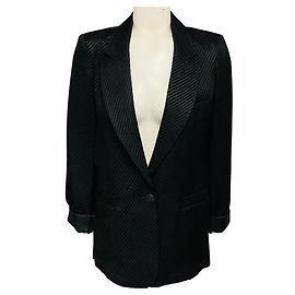 Forte Forte forte_forte Black Jacquard Stripe Jacket Black