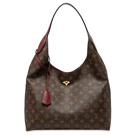 Brown Louis Vuitton Monogram Flower Hobo Brown