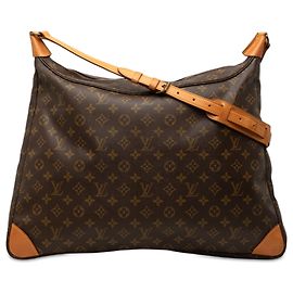 Borsa a tracolla Louis Vuitton Monogram Boulogne 50 Marrone Marrone