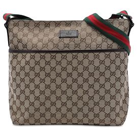 Bolso bandolera Gucci GG Canvas Web beige Beige