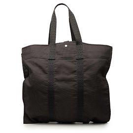 Housse de transport Herline en toile grise Hermès Gris