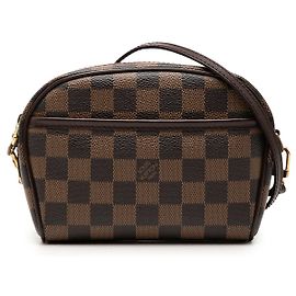 Borsa a tracolla Louis Vuitton Damier Ebene Ipanema Pochette Marrone Marrone