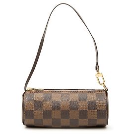Brown Louis Vuitton Damier Ebene Papillon Pochette Handbag Brown