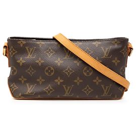 Borsa a tracolla Louis Vuitton Monogram Trotteur Marrone Marrone