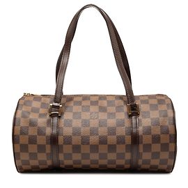 Sac à main Louis Vuitton Papillon 30 Damier Ebene Marron Marron