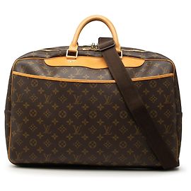 Borsa da viaggio Louis Vuitton Monogram Alize 24 Heures Marrone Marrone