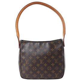 Borsa a tracolla Louis Vuitton Looping Monogram MM Marrone Beige