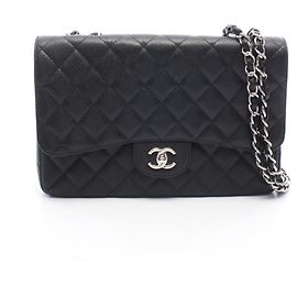 Borsa a tracolla Chanel Large Matelassé Single Flap Nero