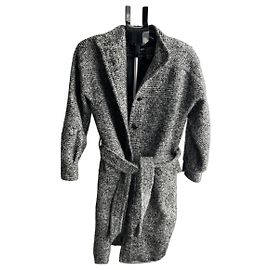 The Kooples long coat Black White Grey
