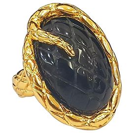 Anello Serpente Just Cavalli Nero D'oro