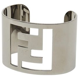 Bracciale Rigido Fendi FF Logo Argento