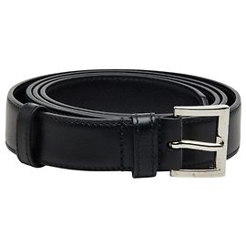 Prada Triangle Logo Plate Belt Black
