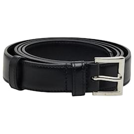 Cinto Prada com placa de logótipo triangular Preto