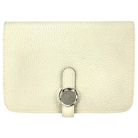 Hermès Cartera bi-fold Hermes Dogon Compact Blanco